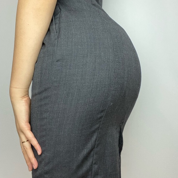 PROFESSIONAL OFFICE DRESS DARK GREY - Picture 2 of 3